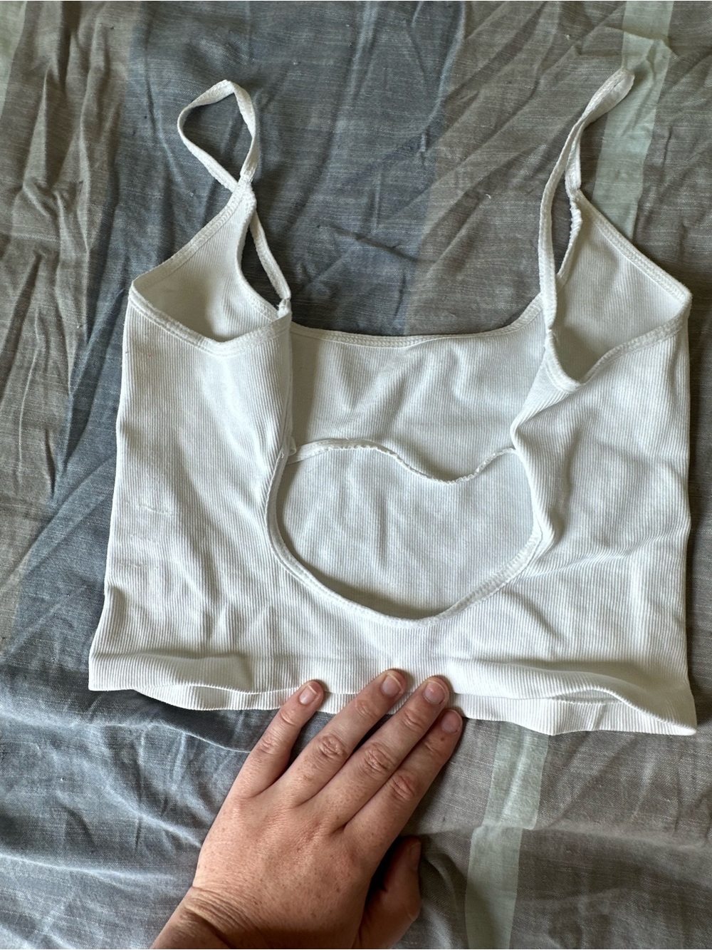 FP Movement by Free People White Ribbed Crop Tank - Picture 4 of 5